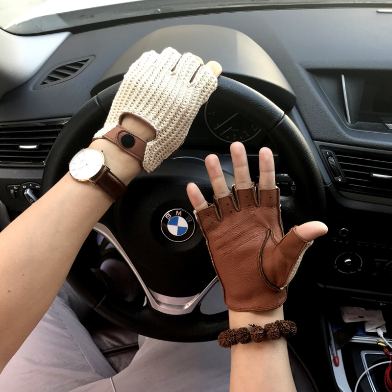 Driving Gloves Leather - 2025 novos homens luvas de couro