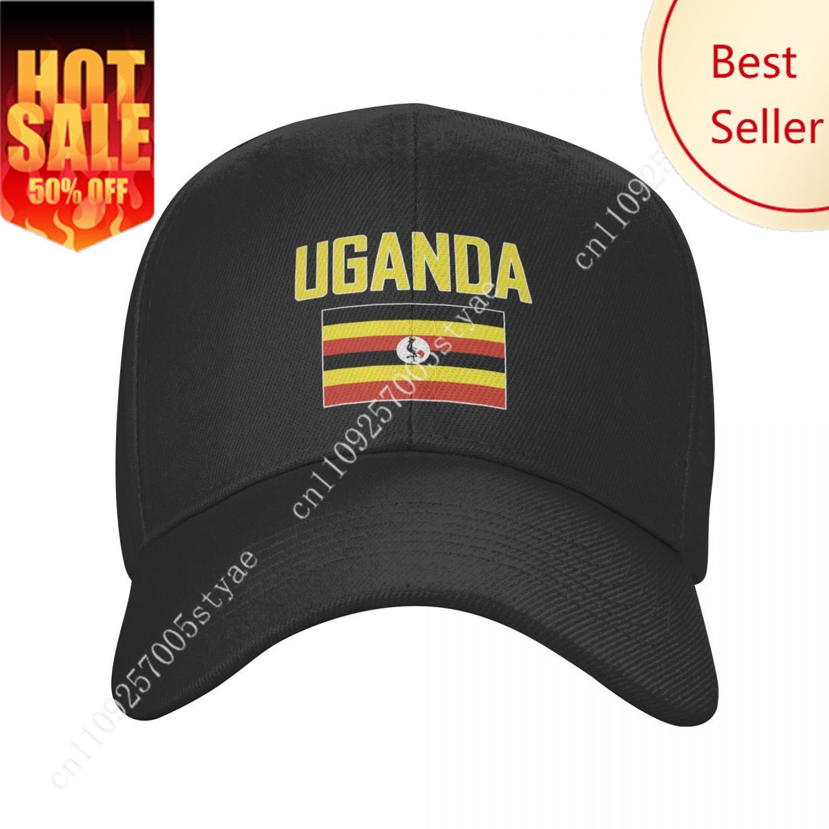 Men Fashion Uganda - Chapéu com bandeira da UGANDA, boné