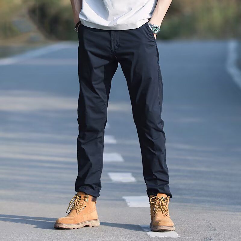 Mens Fashion Cargo Pants - Calças Casuais Masculinas Soltas Impermeáveis, Corta-Vento