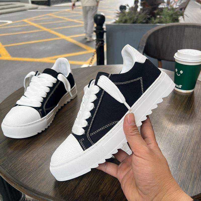 Men'S Fashion Footwear - Tênis de lona versáteis e modernos