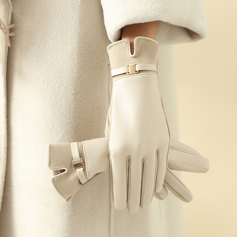 Driving Gloves Leather - 1 par de luvas para mulheres