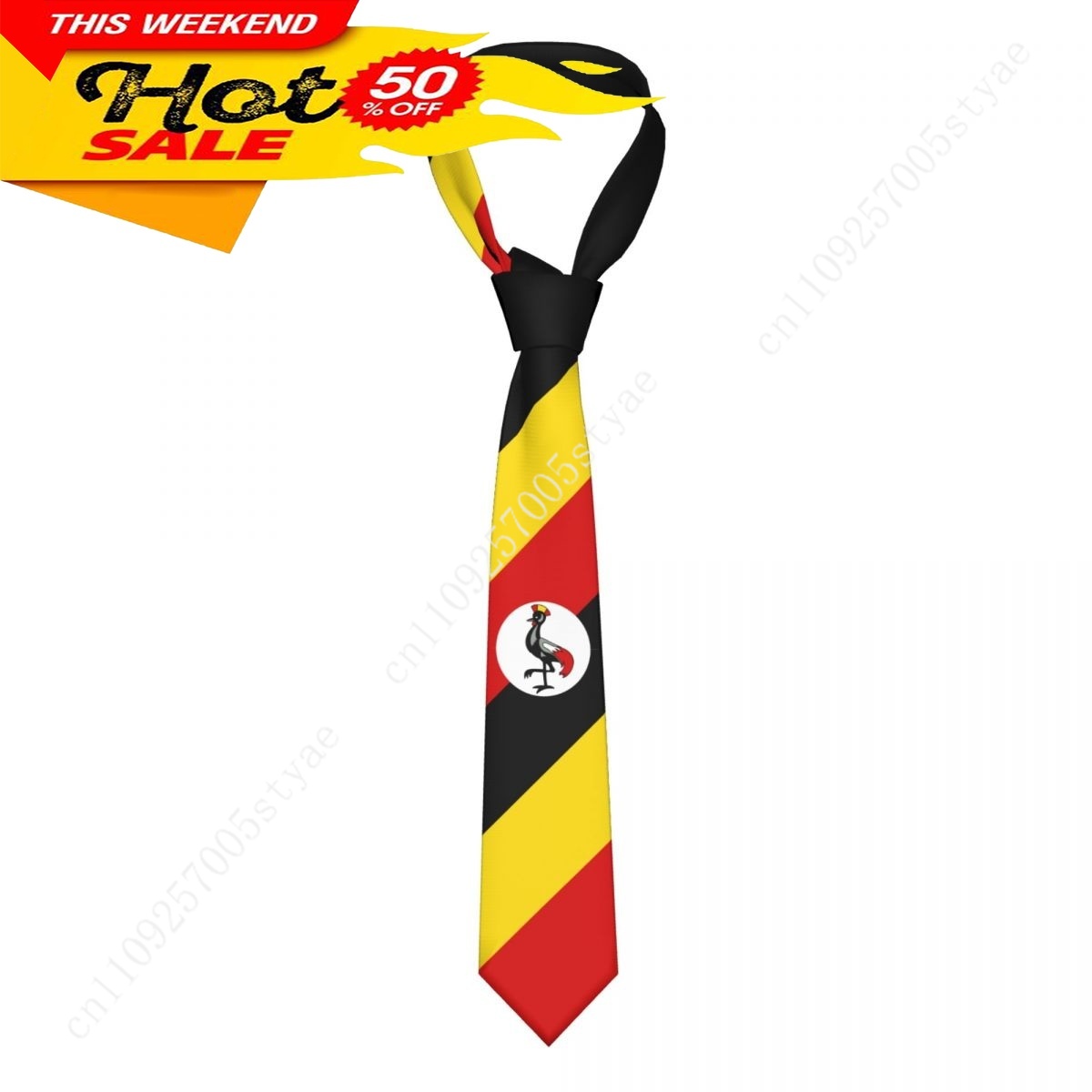 Men Fashion Uganda - Gravata com Emblema da Bandeira de