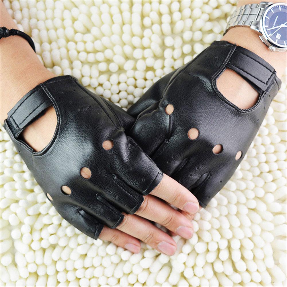Driving Gloves Leather - Luvas Unissex Meio Dedo de Couro