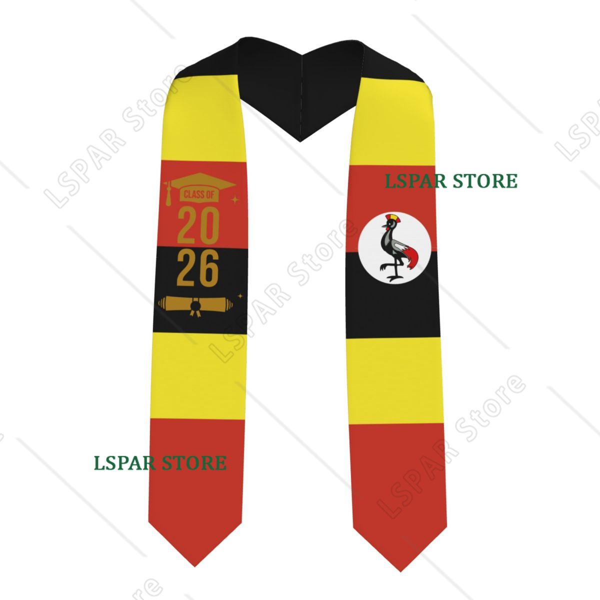 Men Fashion Uganda - Estola de Formatura com Bandeira de