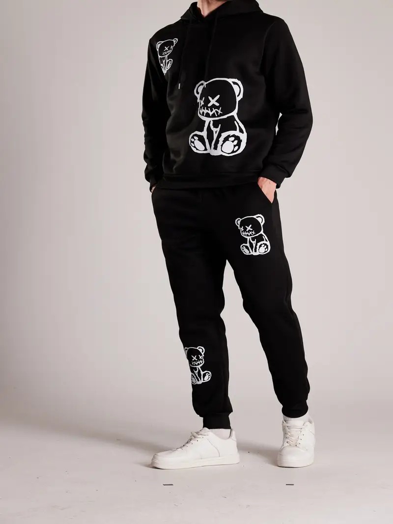 Men'S Fashion And Style - Conjunto de Moletom Masculino com Capuz