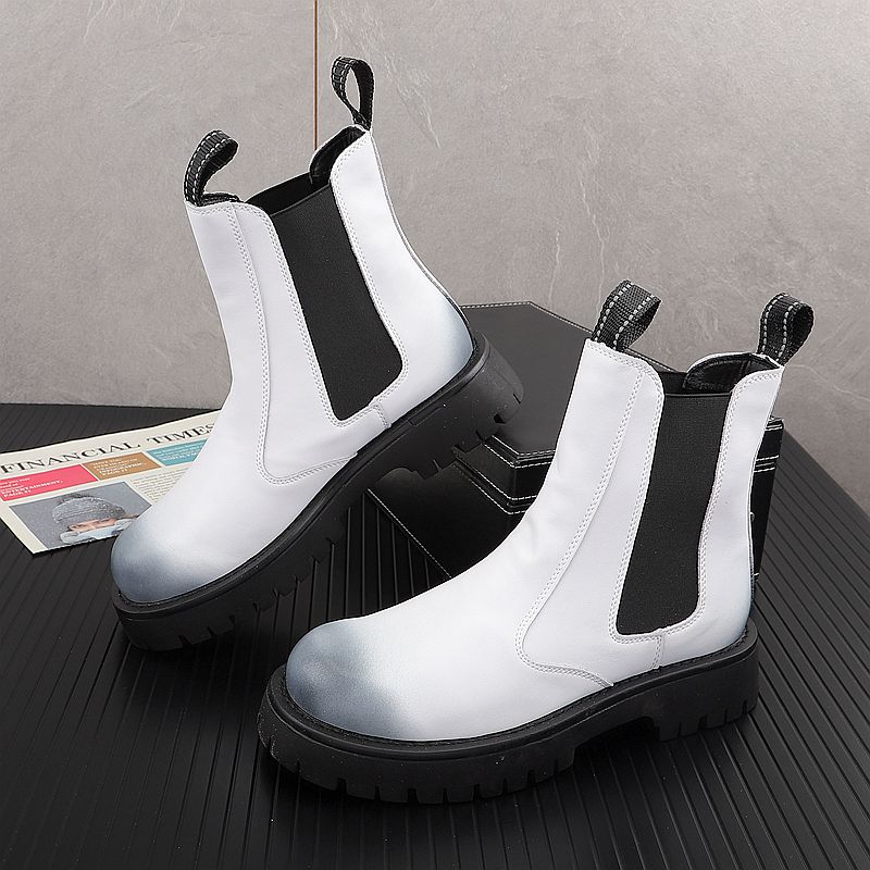 Men'S Fashion Footwear - Botas de Couro Genuíno de Luxo