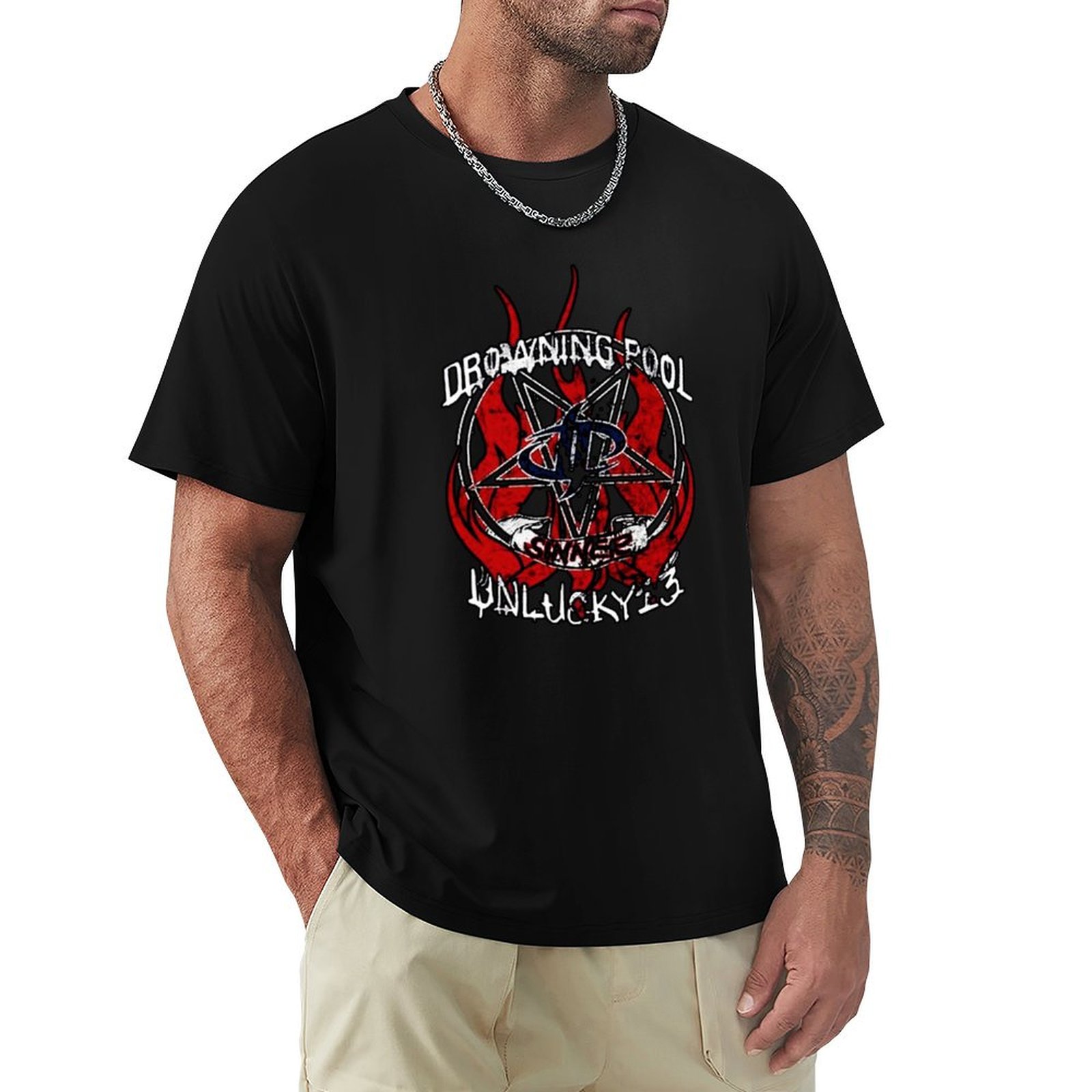 Men'S Fashion Genres - Camiseta com estampa da banda de