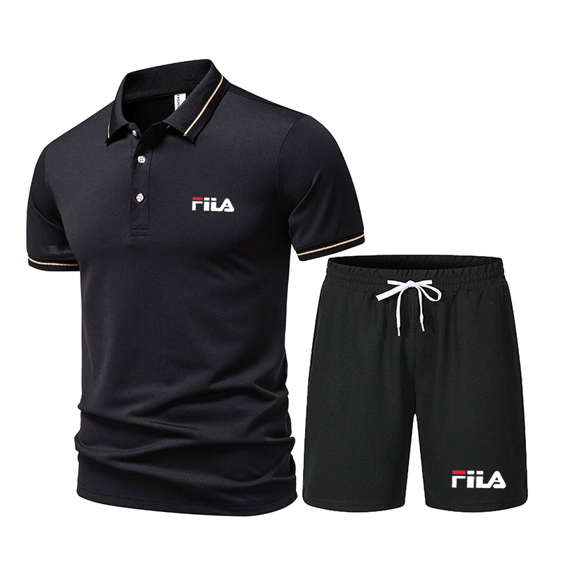 Men'S Fashion Polo - Conjunto esportivo masculino de 2 peças,