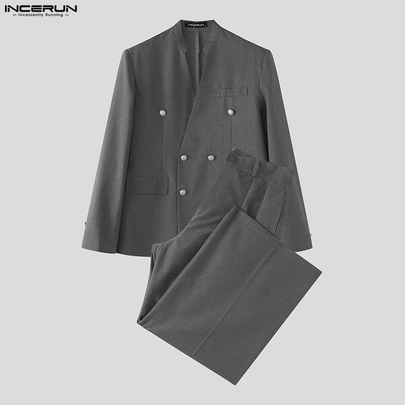 Men Fashion Elegant - Conjuntos Masculinos INCERUN, Blazer de Manga