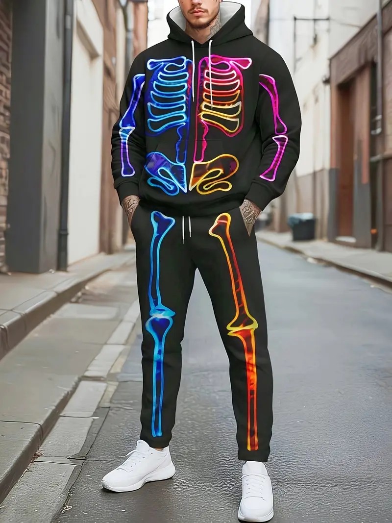 Men'S Fashion And Style - Conjunto Masculino de Moletom com Capuz