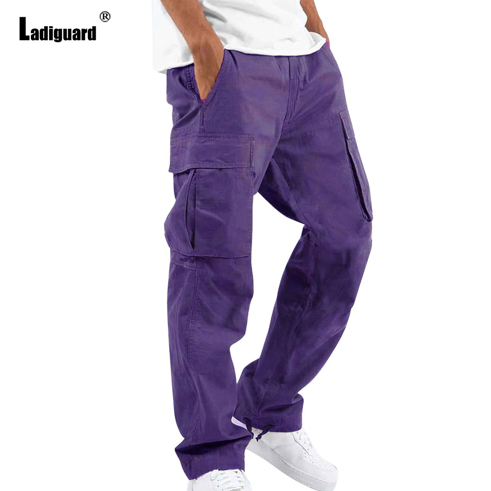 Mens Fashion Cargo Pants - Calças masculinas de bolsos múltiplos, moletom