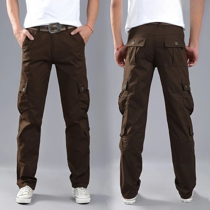 Caminhadas calças de carga par - Mens Fashion Cargo Pants avaliação e preço
