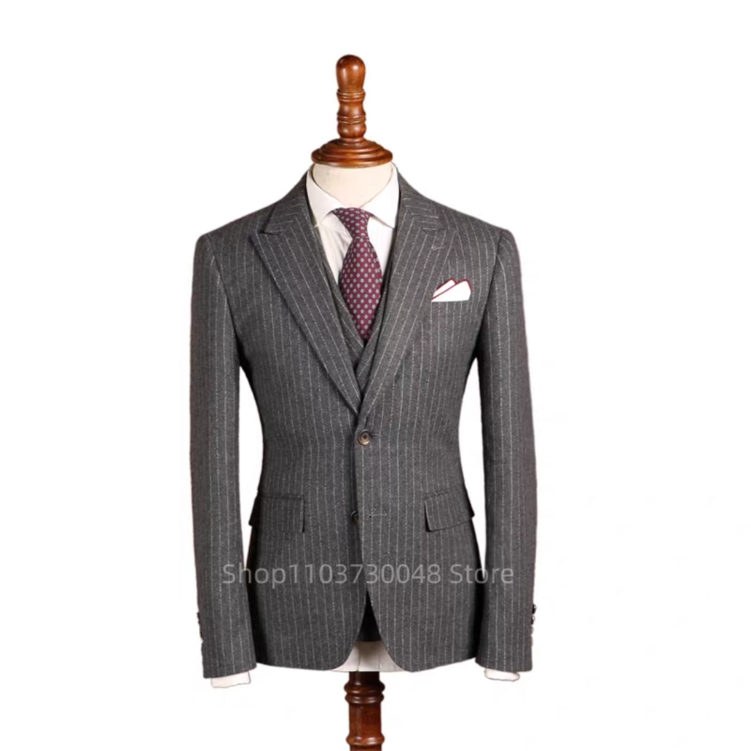 Novo Terno Masculino Cinza Lis - Slim Fit Blazer Men avaliação e preço