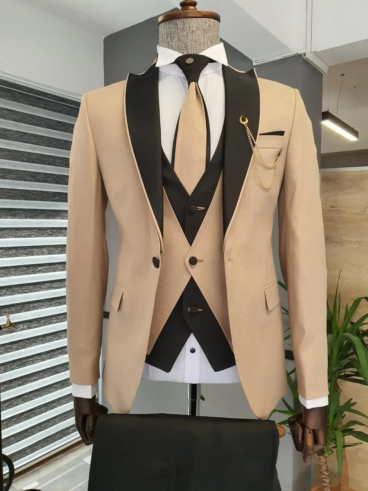 Terno Masculino Preto com Jaqu - Slim Fit Blazer Men avaliação e preço