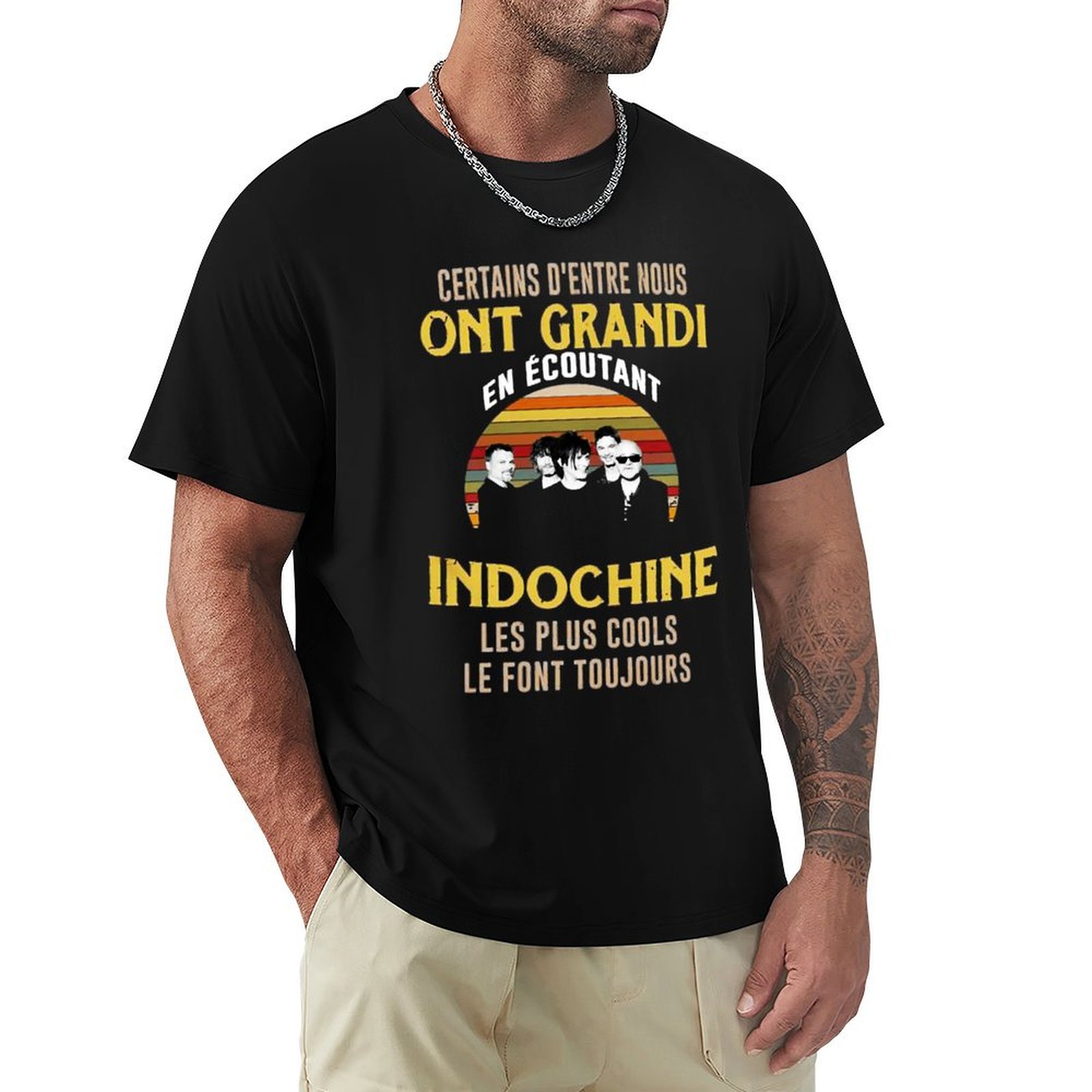Indochine band logo7 exselna G - Men'S Fashion Genres avaliação e preço