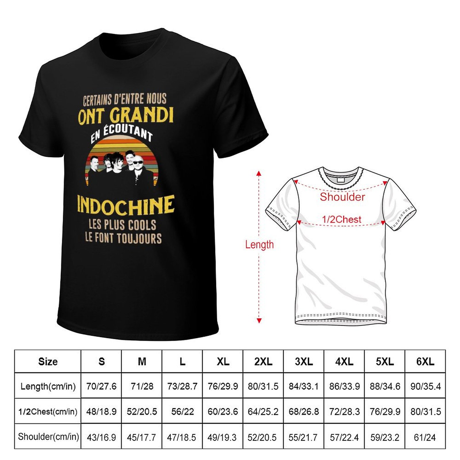 Indochine band logo7 exselna G - Men'S Fashion Genres avaliação e preço