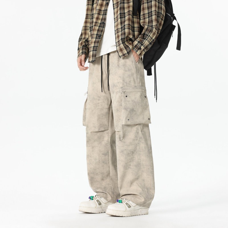 Bolso elástico de cintura alta - Mens Fashion Cargo Pants avaliação e preço