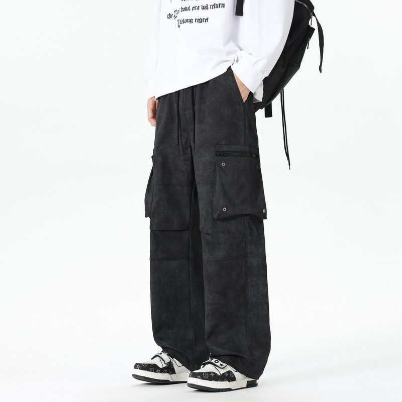 Bolso elástico de cintura alta - Mens Fashion Cargo Pants avaliação e preço