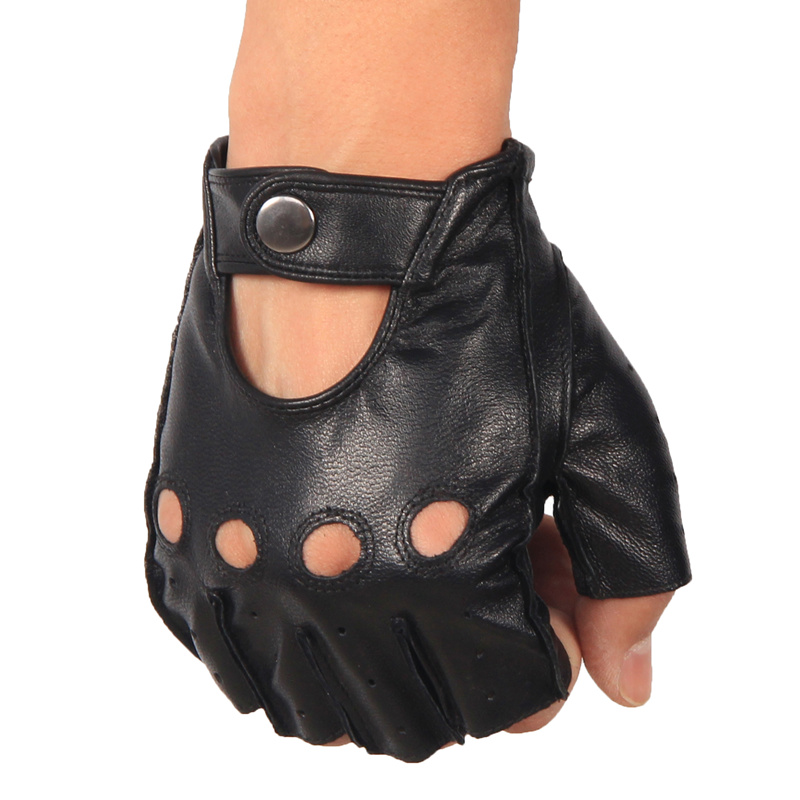 Luvas semi-dedo de couro genuí - Driving Gloves Leather avaliação e preço