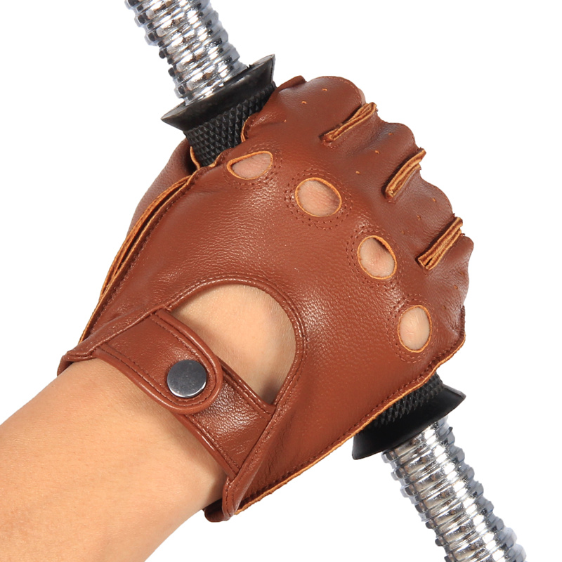 Luvas semi-dedo de couro genuí - Driving Gloves Leather avaliação e preço
