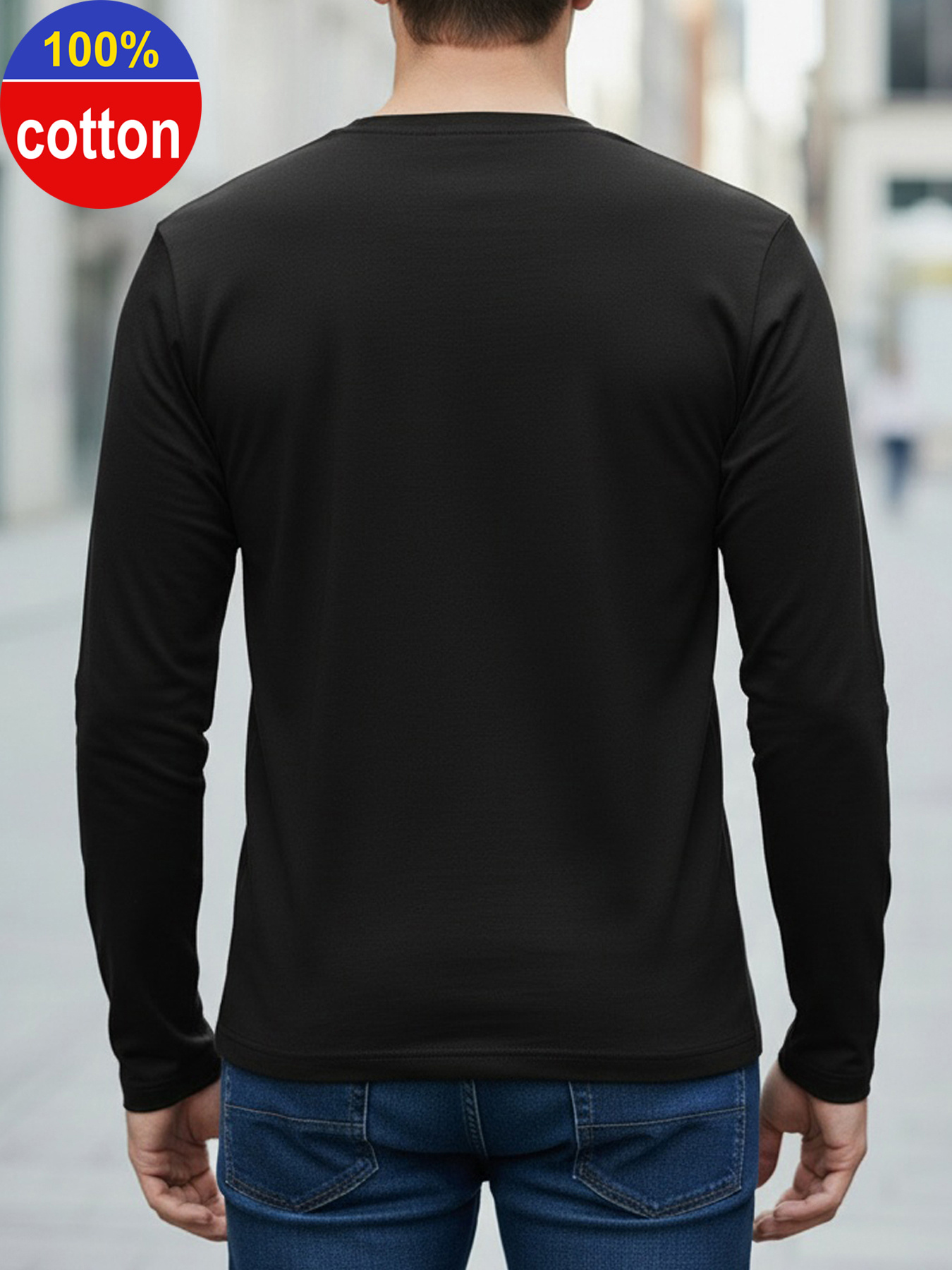 Camiseta Masculina de Manga Lo - Men'S Fashion 2025 avaliação e preço
