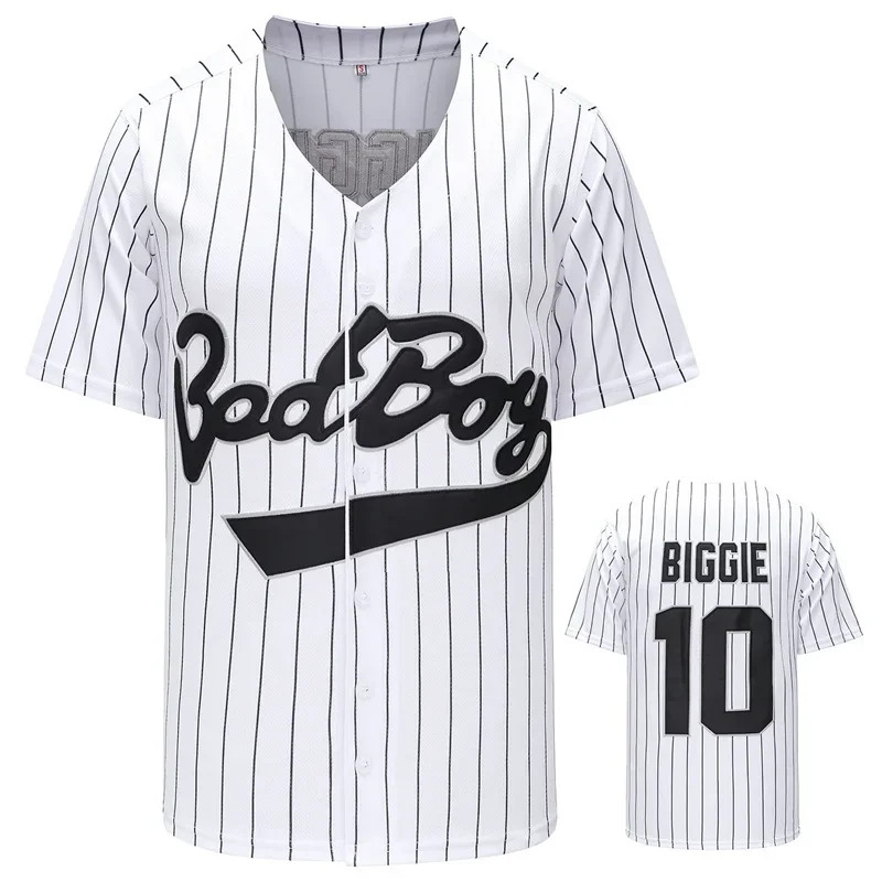 Filme # 10 Bad Boy BIGGIE Cami - Mens Fashion Baseball Jersey avaliação e preço