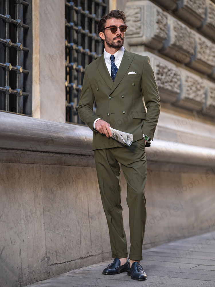 Terno Masculino Verde Oliva co - Slim Fit Blazer Men avaliação e preço
