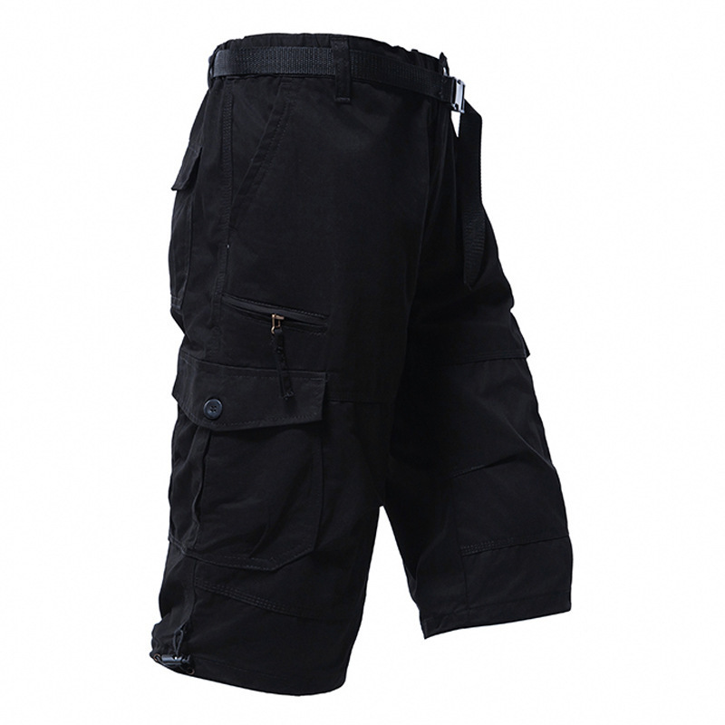 Calças 3/4 de Algodão Masculin - Mens Fashion Cargo Pants avaliação e preço
