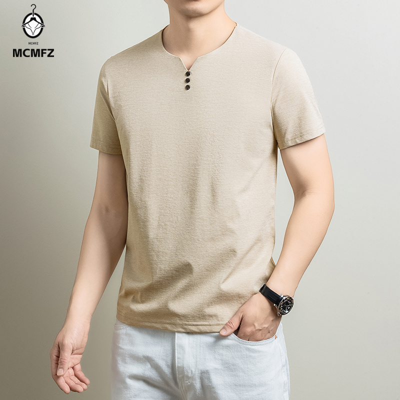 Camiseta Henley Básica Masculi - Men'S Fashion 2025 avaliação e preço