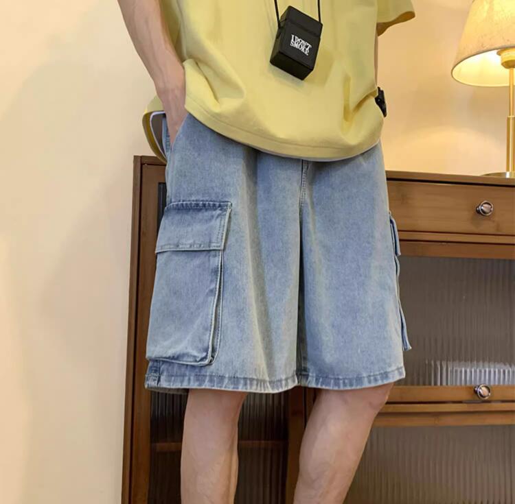 Shorts Cargo Jeans Masculino C - Mens Fashion Cargo Pants avaliação e preço