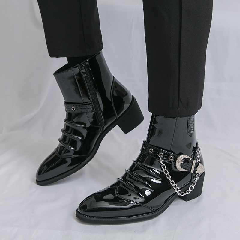 Moda zíper lateral de alta qua - Men Fashion Elegant avaliação e preço