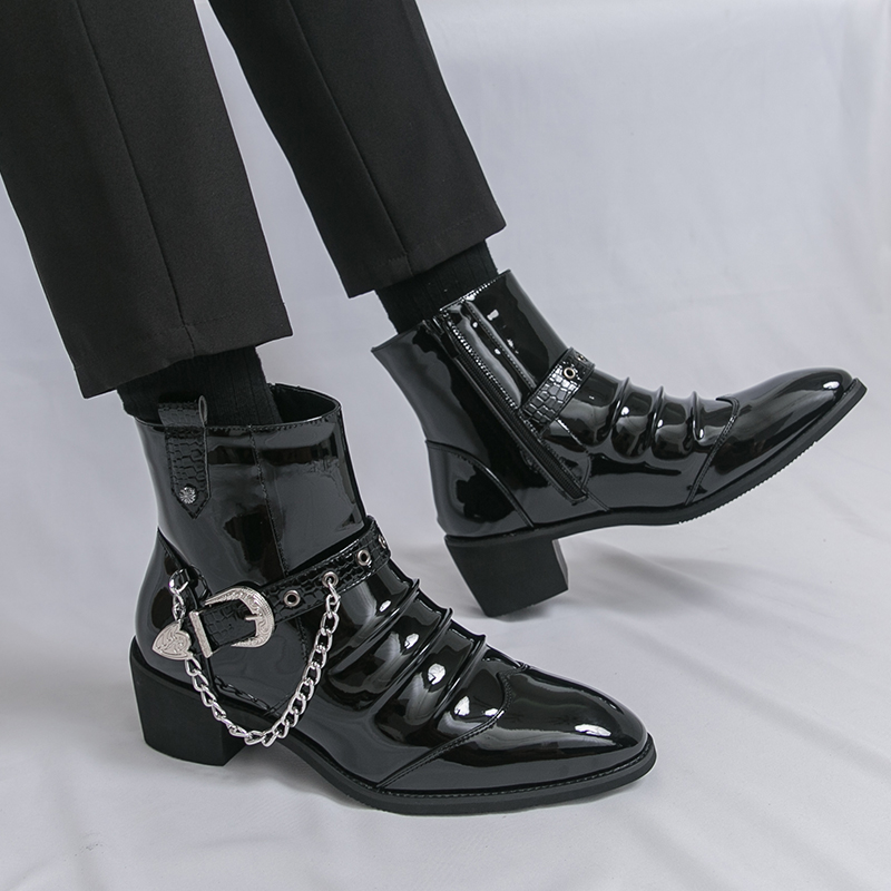 Moda zíper lateral de alta qua - Men Fashion Elegant avaliação e preço