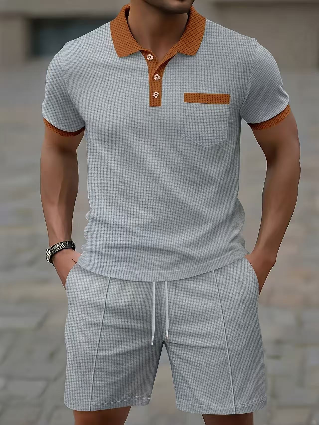 Conjunto de camiseta polo e sh - Men'S Fashion Polo avaliação e preço