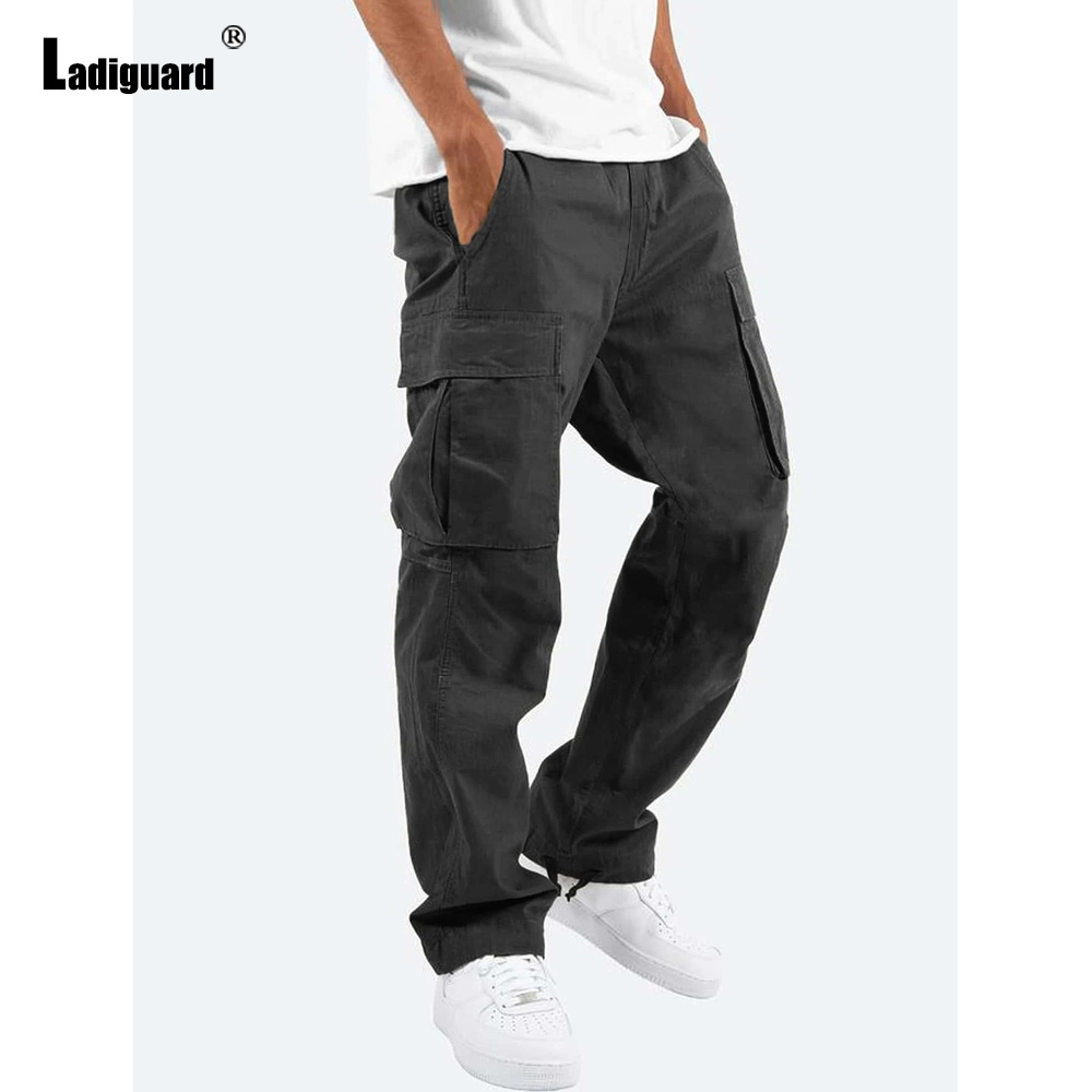 Calças masculinas de bolsos mú - Mens Fashion Cargo Pants avaliação e preço